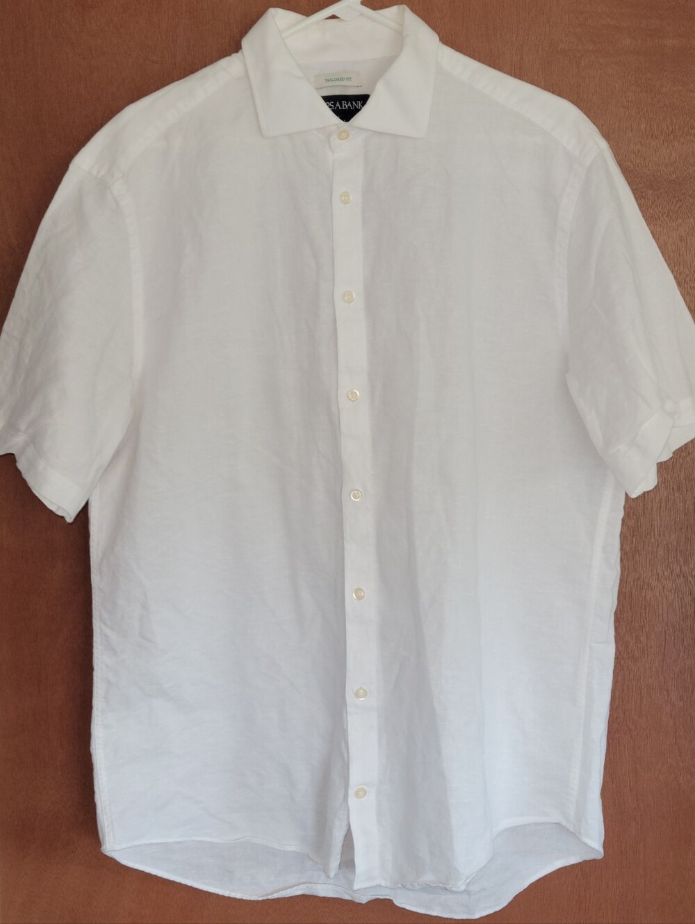 Jos. A. Bank Tailored Fit Linen Blend Short-Sleeve Sportshirt 2024